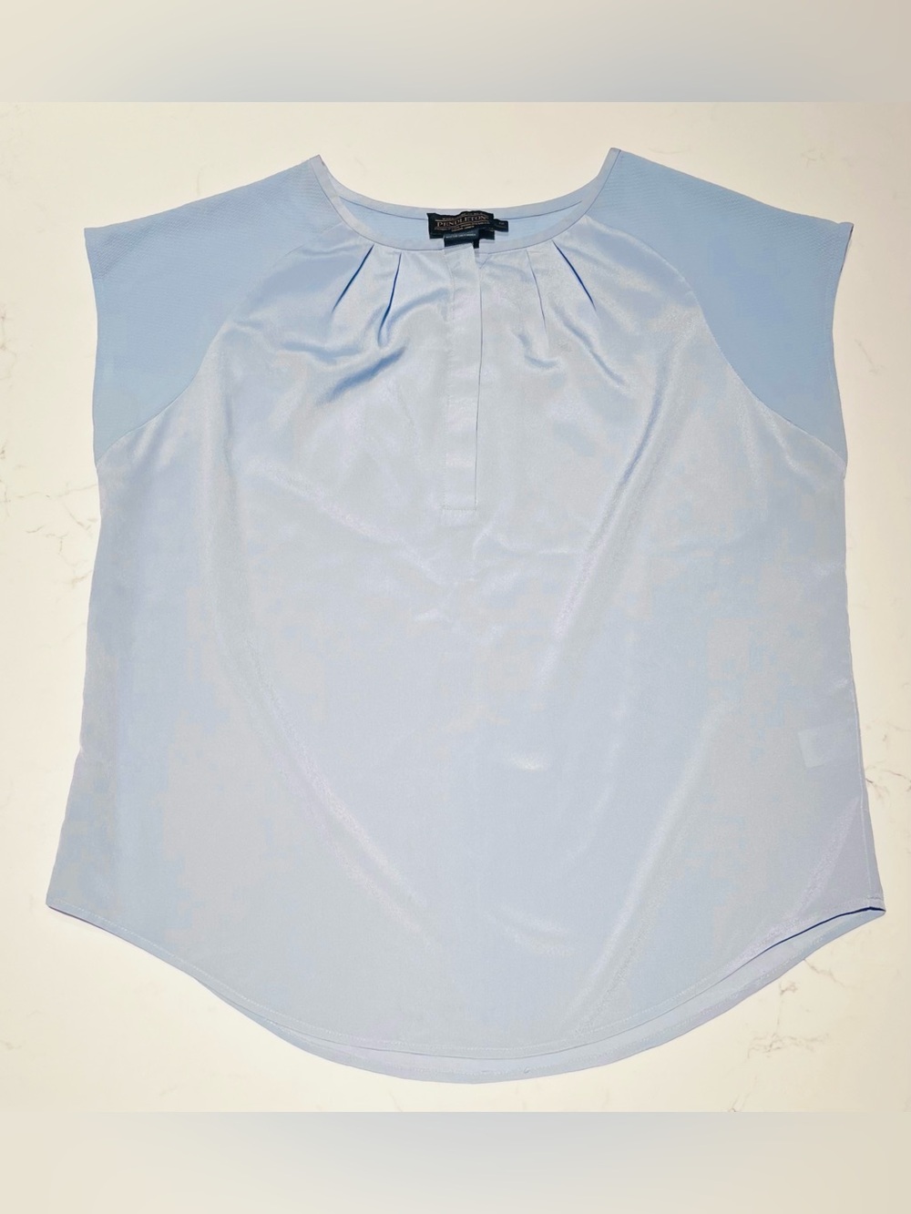 Pendleton • 12 • Sleeveless Light Blue Blouse